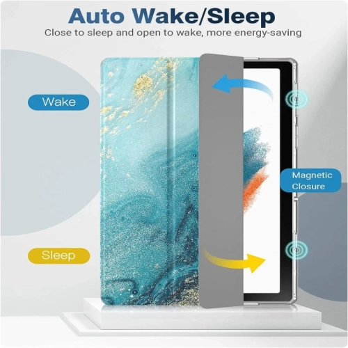 Galaxy Tab A8 Case 2021/2022 10.5 Inch SM-X200/SM-X205 - Slim TPU Translucent Frosted Back Cover with Auto Wake/Sleep Feature for Samsung A8 Tablet -