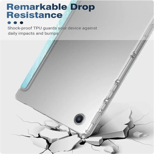 Galaxy Tab A8 Case 2021/2022 10.5 Inch SM-X200/SM-X205 - Slim TPU Translucent Frosted Back Cover with Auto Wake/Sleep Feature for Samsung A8 Tablet -