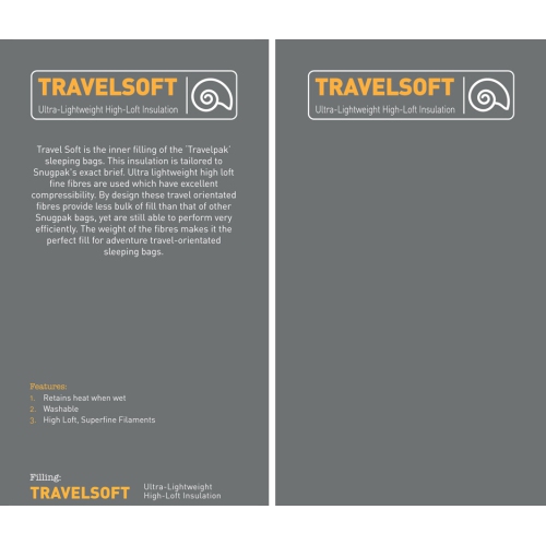 Sac de couchage de VOYAGE Snugpak TRAVELPAK filet intégré et enveloppe en tissu antibactérien durable 3 saisons