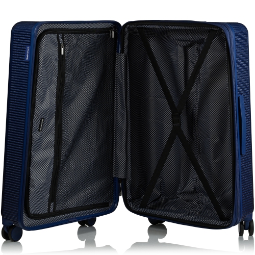 CHAMPS Luggage Iconic II Collection 3-Piece Hard Side 8-Wheeled Expandable Luggage Set - Navy