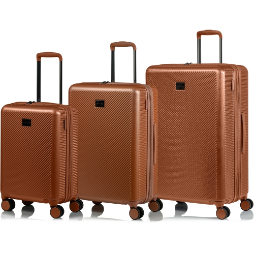 CHAMPS Luggage Iconic II Collection 3-Piece Hard Side 8-Wheeled Expandable Luggage  Set - Rose Gold | Best Buy Canada