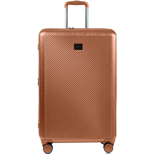 CHAMPS Luggage Iconic II Collection 3-Piece Hard Side 8-Wheeled Expandable Luggage Set - Rose Gold