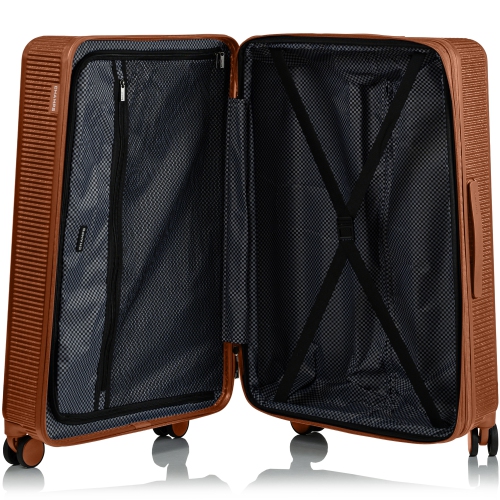 CHAMPS Luggage Iconic II Collection 3-Piece Hard Side 8-Wheeled Expandable Luggage Set - Rose Gold
