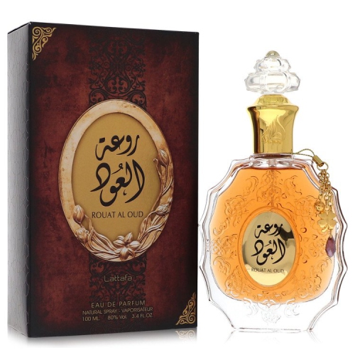 FRAGRANCEX  Lattafa Rouat Al Oud By Lattafa Eau De Parfum Spray (Unisex) 3.4 OZ for Men