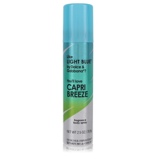 FRAGRANCEX  Designer Imposters Capri Breeze By Parfums De Coeur Body Spray 2.5 OZ for Women