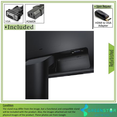 Refurbished(Good) - Dell E Series E1914H 18.5" Widescreen 1366 x 768 HD LED Backlit LCD TN Monitor