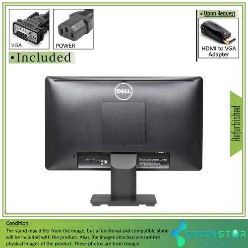 Refurbished(Good) - Dell E Series E1914H 18.5" Widescreen 1366 x 768 HD LED Backlit LCD TN Monitor