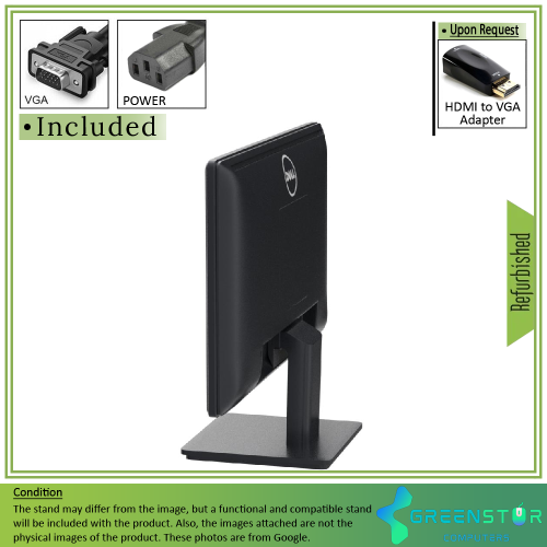 Refurbished(Good) - Dell E Series E1914H 18.5" Widescreen 1366 x 768 HD LED Backlit LCD TN Monitor