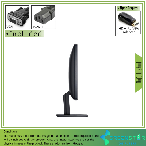 Refurbished(Good) - Dell E Series E1914H 18.5" Widescreen 1366 x 768 HD LED Backlit LCD TN Monitor