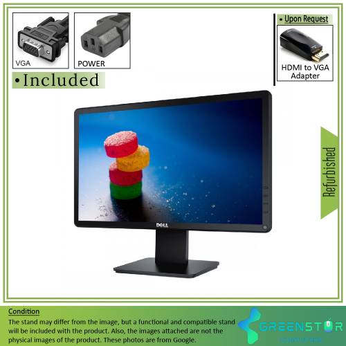 Refurbished(Good) - Dell E Series E1914H 18.5" Widescreen 1366 x 768 HD LED Backlit LCD TN Monitor