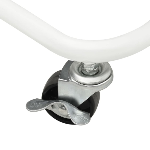 vidaXL 3-Tier Trolley White 43x34x79 cm Steel