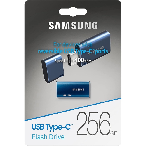 SAMSUNG – clé USB type-C™, 256 Go, transfert de fichiers 4 Go en 11 secondes avec des vitesses de lecture allant jusqu’à 400MB Mo/s 3,13,