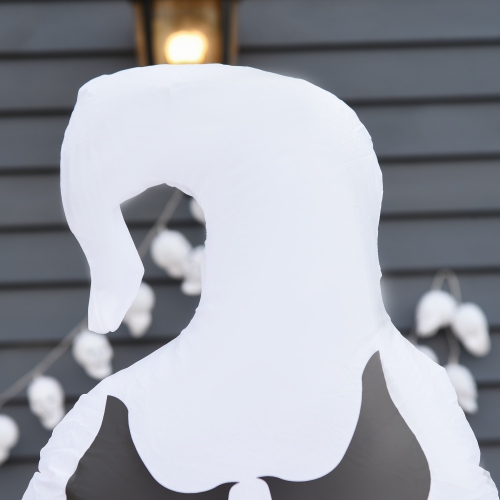 HOMCOM 6FT Tall Halloween Inflatable Jack-O-Lantern and Ghosts, Outdoor Blow Up Yard Decoration with Pumpkin Lantern and LED Lights for Garden, Lawn,