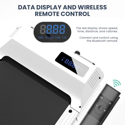 Tapis de marche MotionGrey pour la maison - Tapis d'entraînement électrique mince et portatif sous le bureau pour entraînement cardiovasculaire à la
