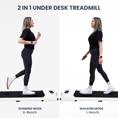 Tapis de marche MotionGrey pour la maison - Tapis d'entraînement électrique mince et portatif sous le bureau pour entraînement cardiovasculaire à la