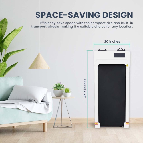 Tapis de marche MotionGrey pour la maison - Tapis d'entraînement électrique mince et portatif sous le bureau pour entraînement cardiovasculaire à la