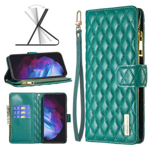 Image 1 of 4.. Samsung Smart View Wallet Case for Galaxy S23 - Green