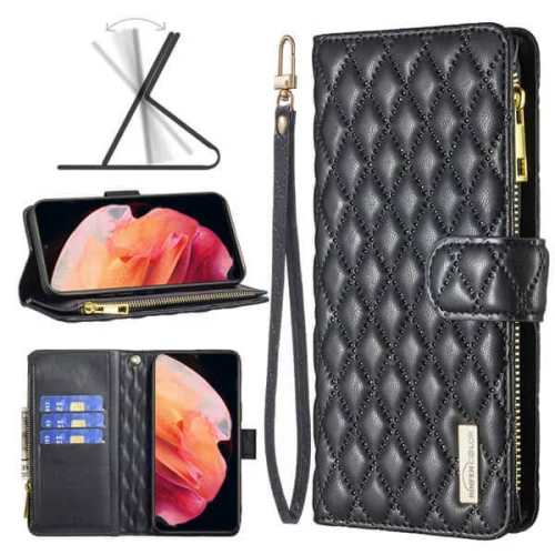 Image 1 of 4.. Samsung Smart View Wallet Case for Galaxy S23 Plus - Black