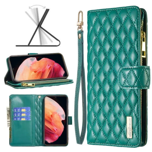 Image 1 of 4.. Samsung Smart View Wallet Case for Galaxy S23 Plus - Green