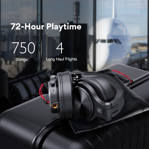 OneOdio Bluetooth Over-Ear Headphones with Mic | Wireless & Corded Dual-Mode Headphones-A70 Black