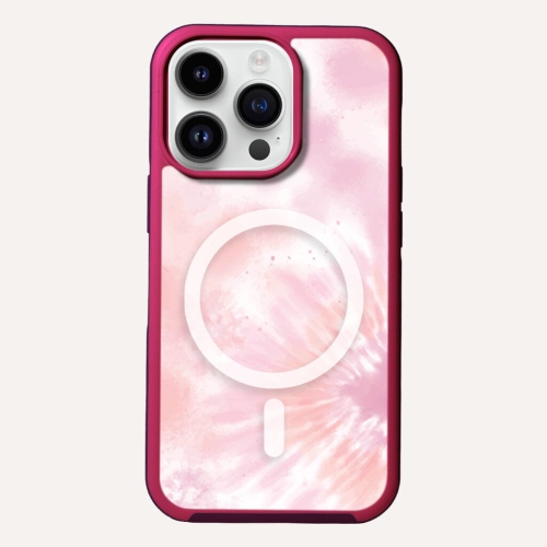 CASECO  Magsafe Iphone 14 Pro Max Tie Dye Case In Pink