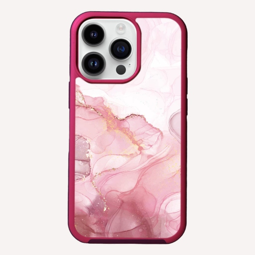 CASECO  Magsafe Iphone 14 Pro Max Marble Case In Pink