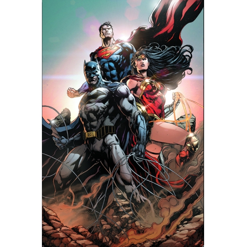 Bedrock Collectibles DC Comics Justice League Trinity - Imprimé beaux-arts, multicolore, 27,5 x 44,5&nbsp;cm, sans cadre