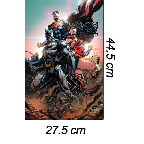 Bedrock Collectibles DC Comics Justice League Trinity - Fine Art Print, Multi Color, 27.5 x 44.5 cm, Unframed