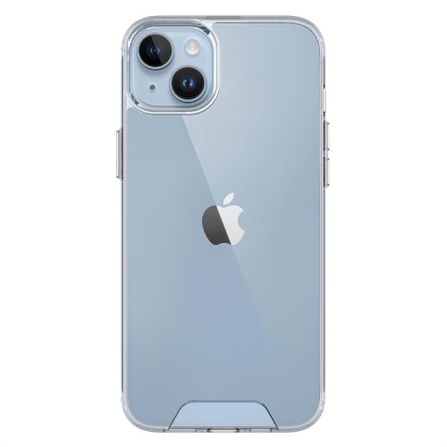 XCRS Clear Slim Chrome Button Shockproof Clear Transparent Cover with Hybrid Hardshell Case for Apple iPhone 15 Plus 2023