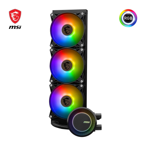 MSI MAG CORELIQUID E360, AIO Liquid CPU Cooler, LGA 1851, 360mm Radiator, Triple 120mm PWM Fans, ARGB