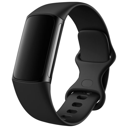 Moniteur activité Charge 6 de Fitbit avec GPS, fréquence cardiaque et sommeil - Obsidienne/Noir