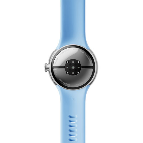 Google Pixel Watch 2 (GPS) 40mm Silver Aluminum Case with Sky Blue Active Band