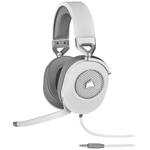 Corsair HS65 Surround Gaming Headset for PC - White