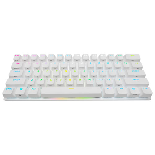 Corsair K70 Pro Mini Bluetooth Backlit Mechanical Cherry Red Gaming Keyboard - White