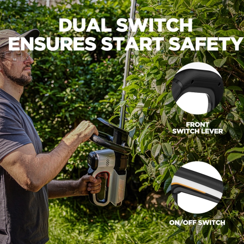 Litheli 20V Hedge Trimmer, 20'' Cordless Hedge Trimmer for Shrub, Cutting, Trimming, Pruning, 3/4'' Battery Bush Trimmer with 2.0Ah Battery Included