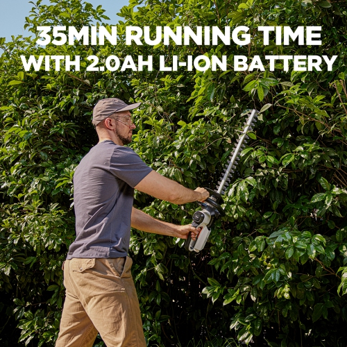 Litheli 20V Hedge Trimmer, 20'' Cordless Hedge Trimmer for Shrub, Cutting, Trimming, Pruning, 3/4'' Battery Bush Trimmer with 2.0Ah Battery Included