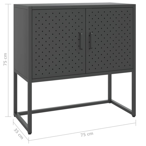 vidaXL Sideboard Anthracite 75x35x75 cm Steel