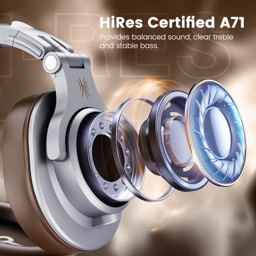 OneOdio Wired Studio Headphones Over-Ear Headphones-A71 Silver