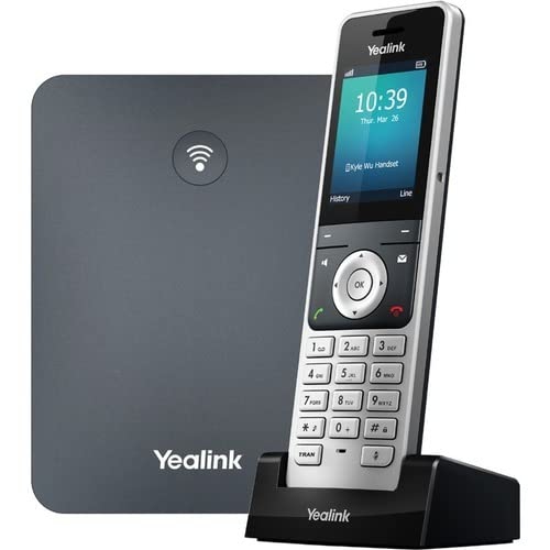 Image 1 de 1.. Trousse DECT SIP VoIP W76P de Yealink incluant 1 station de base DECT SIP de W70&nbsp;B et 1 combiné DECT SIP de W56H GHz.