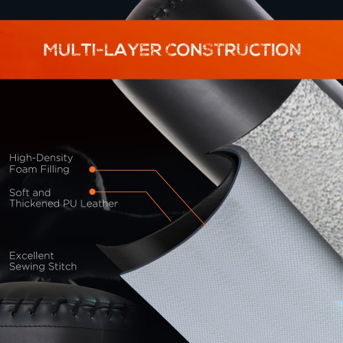 Soozier Free Standing Punch Bag Boxing Stand, Height Adjustable, with Fillable Base, Absorption Springs, Suction Cups, for Home Gym Professional