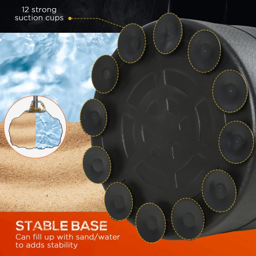 Soozier Free Standing Punch Bag Boxing Stand, Height Adjustable, with Fillable Base, Absorption Springs, Suction Cups, for Home Gym Professional