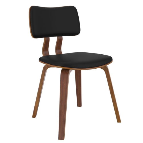 Cosmic Homes – Ensemble de salle à manger 5pc pièces en noir avec chaise noire, table de cuisine moderne ronde et 4 chaises à revêtement en
