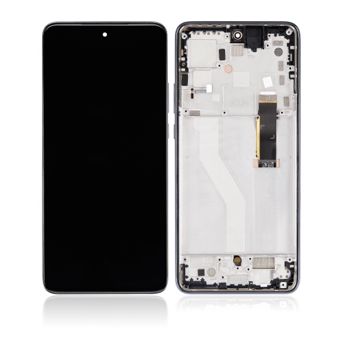 OLED Assembly With Frame Compatible With Motorola Moto Edge (XT2205-1 / 2022) (Gray) by ESOURCE PARTS - Refurbished condition - CA$163.20