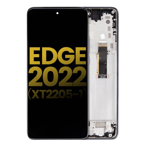 OLED Assembly With Frame Compatible With Motorola Moto Edge (XT2205-1 / 2022) (Gray) by ESOURCE PARTS - Refurbished condition - Image 2