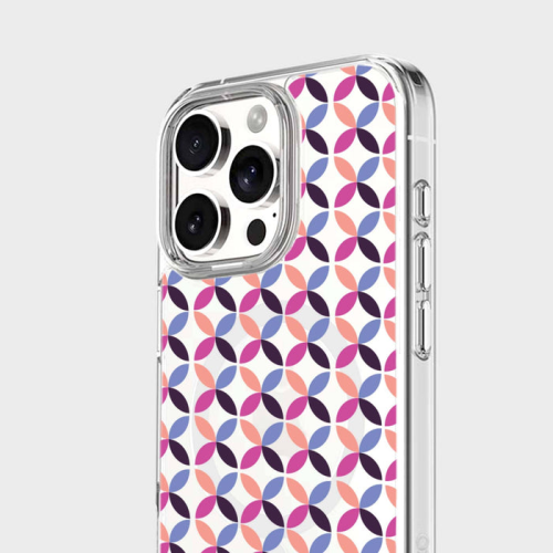 iPhone 16 Pro Max Clear Case - Pink Celestial Petal Design