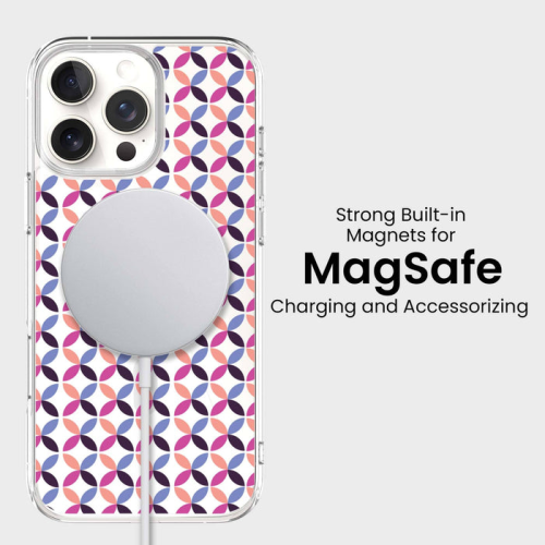 iPhone 16 Pro Max Clear Case - Pink Celestial Petal Design