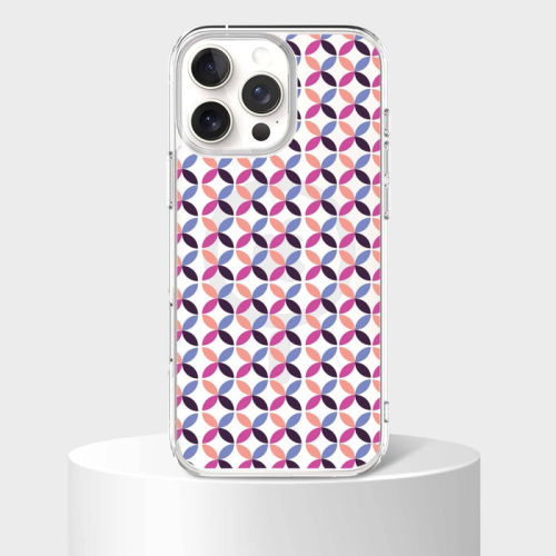 iPhone 16 Pro Max Clear Case - Pink Celestial Petal Design