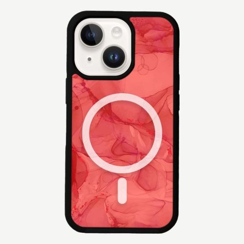 CASECO  Magsafe Iphone 14 Marble Case In Red