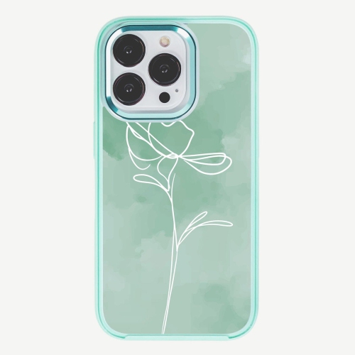 CASECO  Magsafe Iphone 14 Pro Max Flower Case In Teal
