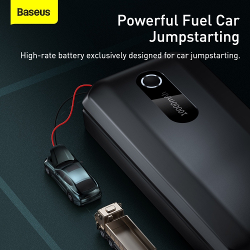 Baseus Super Energy Air Car Jump Starter 10000mAh Peak 1000A Power Pack -Black